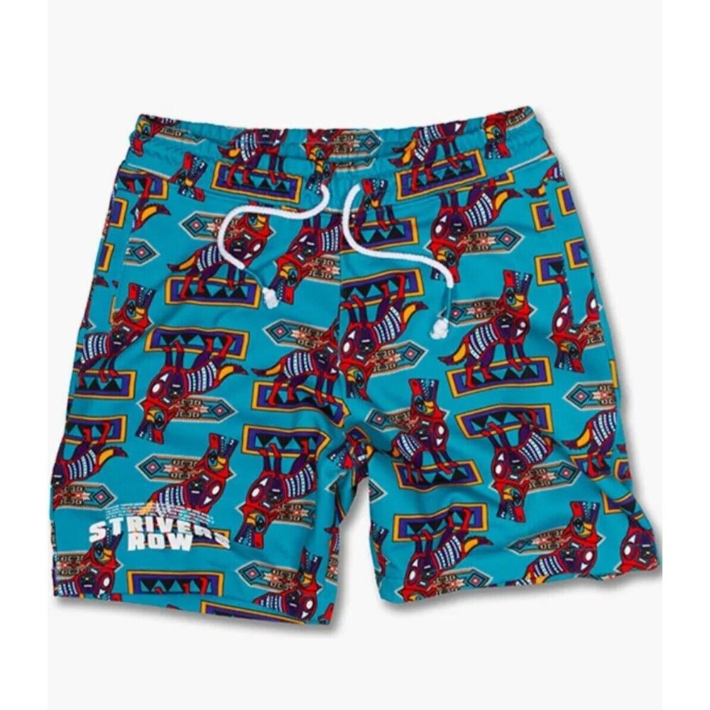Strivers Row Mens No Trace Shorts Drawstring Lake Blue Size XL 36 NEW NWT